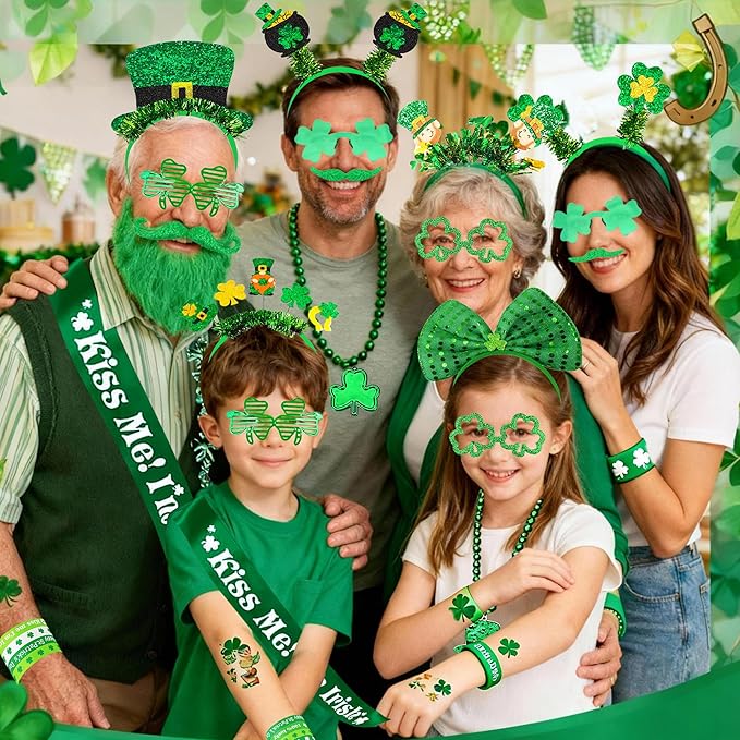 St Patrick's Day Accessories Party Favor Set 168 PCS Shamrock