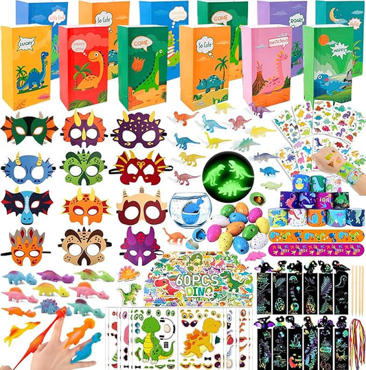 204PCS Dinosaur Party Favors Dinosaur Birthday Party Decorations