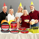 100 Pcs Funny Happy Retirement Party Supplies Caution Retirement