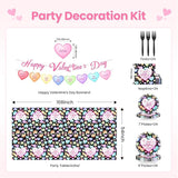 Valentines Day Party Decorations Black Happy Valentine's Day Plates