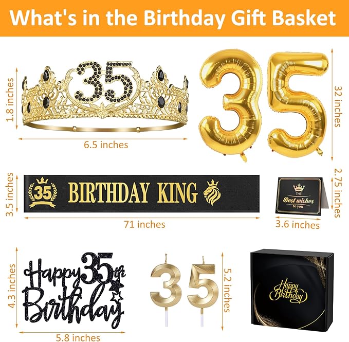 35th Birthday Gifts for Men 35th Birthday Decorations for Men Party
