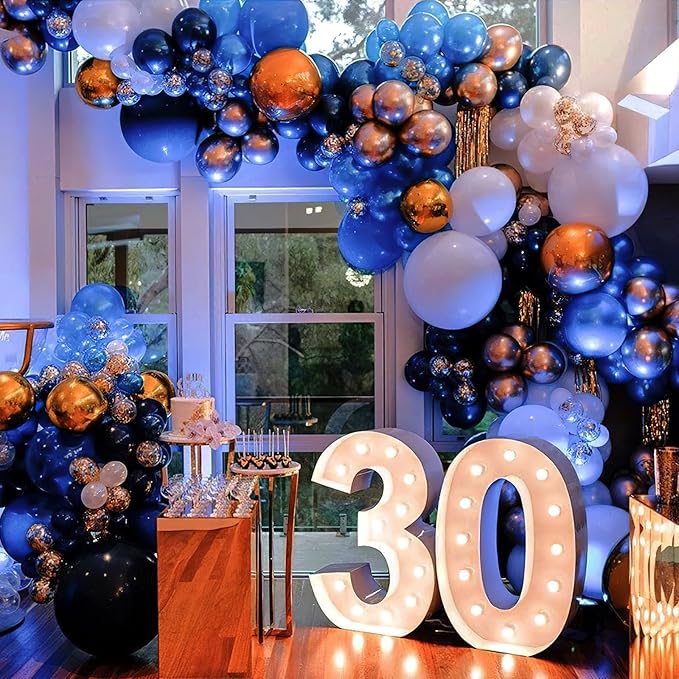 PartyWoo Metallic Blue Balloons 100pcs 5 Inch Small Mini Chrome Blue