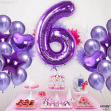 KatchOn, Giant Purple Number 6 Balloon - 40 Inch | 6th Birthday