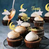 24 Pack Little Star Cupcake Toppers Glitter Moon Cloud Cupcake Pi 1-go