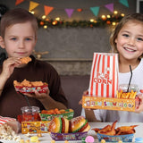 45 Pcs Movie Night Snack Tray with Popcorn Bags Movie Night Supplies