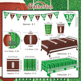 Football Party Supplies Kit Serve 24 Includes Dinner Plates