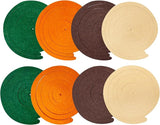 36 Pcs Green Brown Orange Beige Hanging Swirl Decorations Felt Swirl