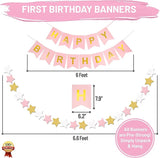 First Birthday Decorations for Girl 1st Baby Girl Number 1 Balloon