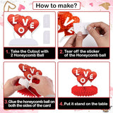 Valentines Day Centerpiece for Table Pack of 9 Pink Valentines Day