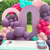 HILAVO Pink Purple Blue Balloons 60 Pcs Hot Pink Light Pink Teal