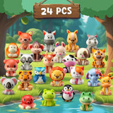Party Favors for Kids 24PCS Safari Animal Squishy Toys,Goodie Bag