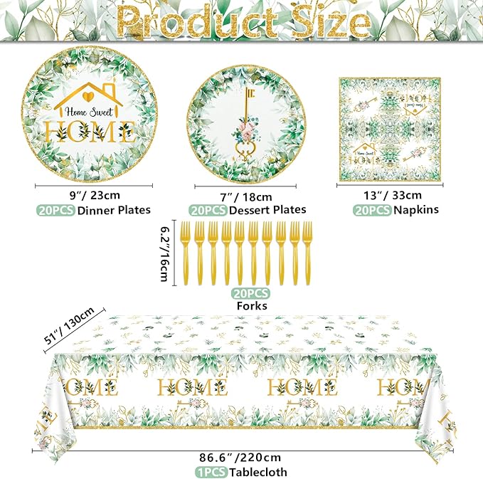 Housewarming Party Decorations - 81pcs Home Sweet Home Party