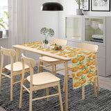 Orange Citrus Table Runner, Cute Spring Summer Fruit Themed Table