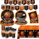 194pcs Basketball Party Plates and Napkins Set Birthday Party