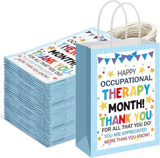 Gilprop 24 Pcs Occupational Therapy Month Gifts Bags OT Thank You