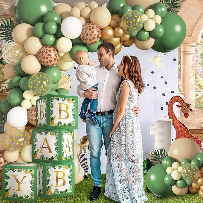 Baby Boxes Safari Jungle Baby Shower Decorations for Boy Girl Safari