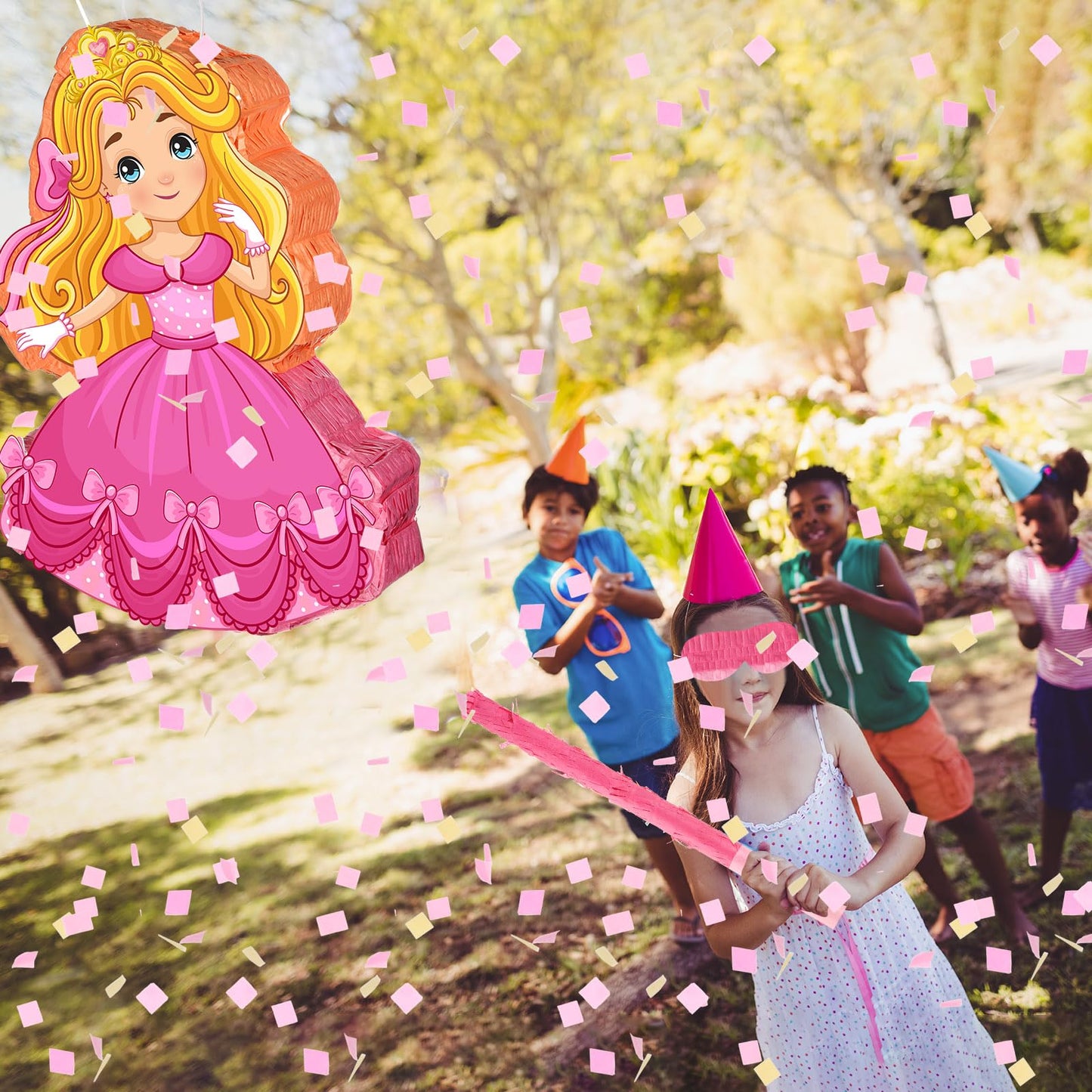 Threan Princess Piñata Fairy Party Decorations Pink Ballet Piñata