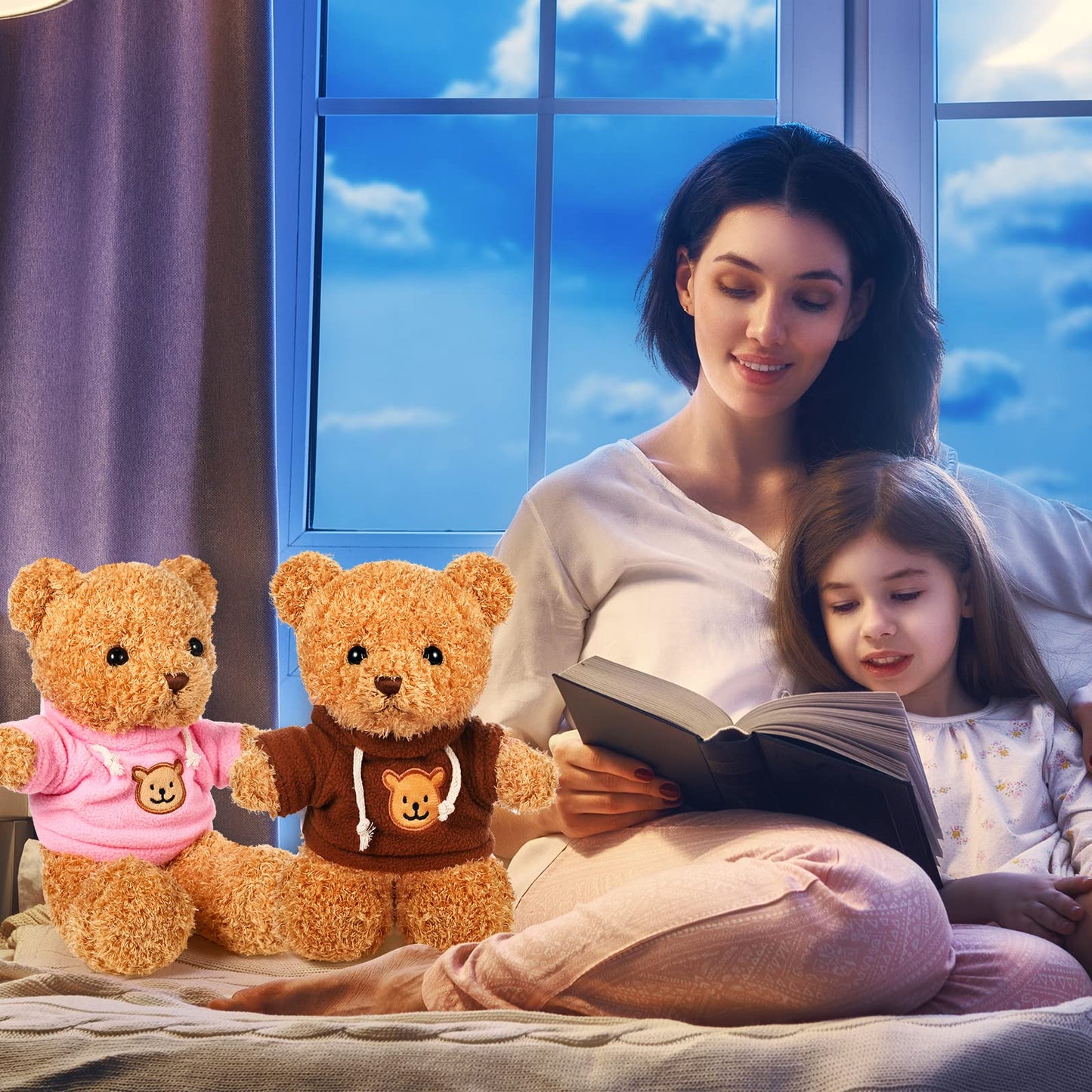 HyDren 5 Pcs Bears Stuffed Animal Soft Plush Toys Valentine 12 Inches