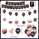 Retirement Party Decorations Women Blue and Pink Happy Retirement