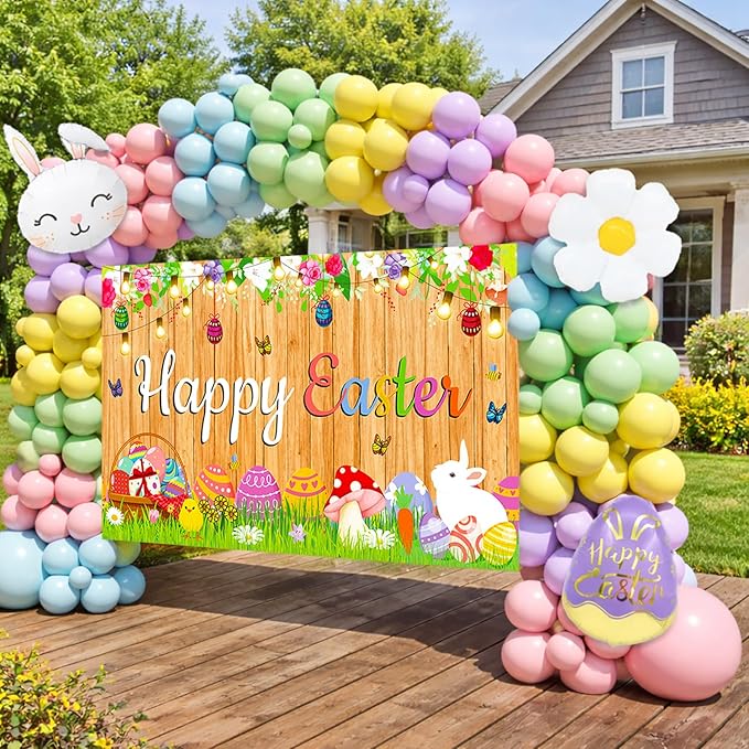 Easter Party Decorations 153PCS Easter Balloon Arch Kit Pastel