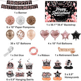 Retirement Party Decorations Rose Gold Happy Retirement Decorations