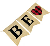 Valentine's Day Party Decorations Be Mine Felt Sign Burlap Pennant