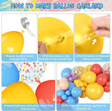 Amandir 153pcs Colorful Rainbow Balloons Arch Kit Assorted Colors