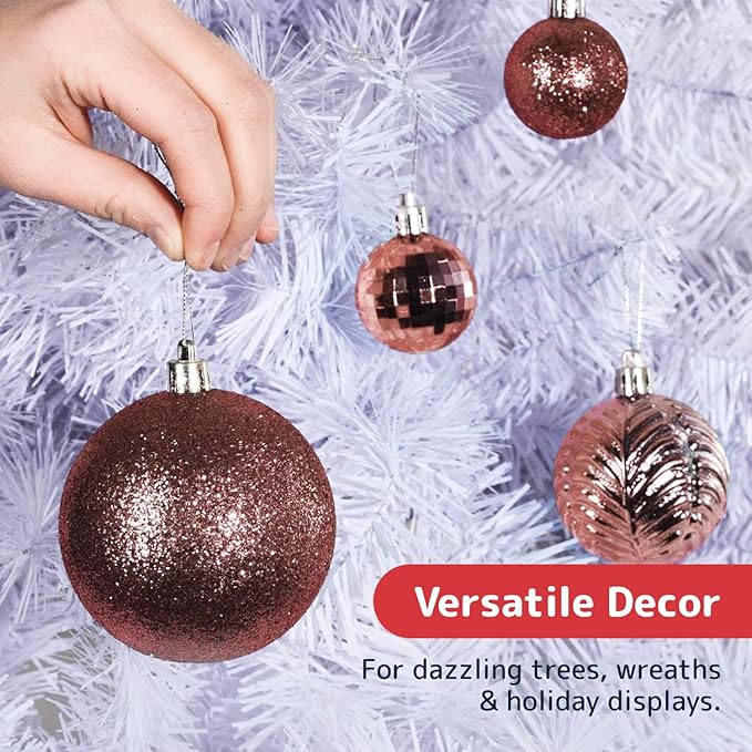Prextex 36-Pieces Christmas Ornaments Set - Shatterproof, Festive Chri
