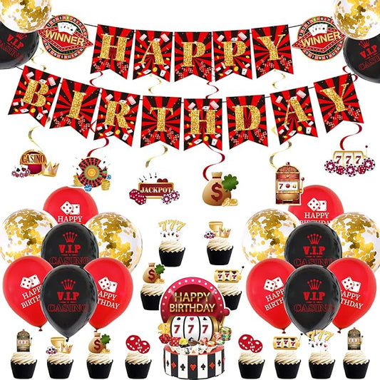 Casino Theme Party Decorations for Men Women Las Vegas Party