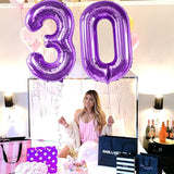 Giant, Purple 0 Number Balloons - 40 Inch | Pair 0 Digit Balloon to