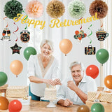 Retirement Decorations for Men Women Colorful Vintage