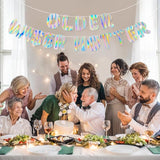 Iridescent Older Wiser Hotter Banner, Pre-Strung Funny Birthday
