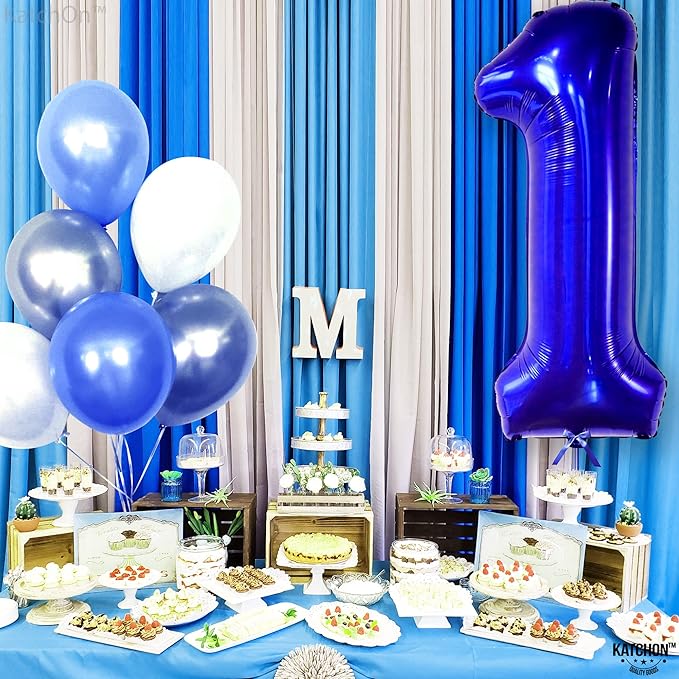 KatchOn, Blue 1 Number Balloon for First Birthday - Big,40 Inch |