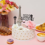 8 Pcs Paris Eiffel Tower Cake Topper Set, 7 Inch Romantic Decor with
