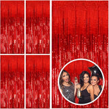10 Pack Red Streamers Party Backdrop Christmas Decorations Foil