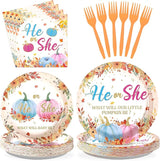 96Pcs Fall Pumpkin Gender Reveal Party Decorations Fall Gender