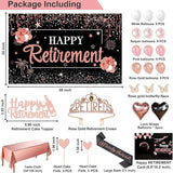 52Pcs Retirement Party Decorations Women with Retirement Sash and