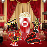 5 Pcs Large Movie Night Party Decorations 16.5 to 26.4 inch Movie
