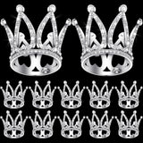 12 Pcs Crown Cake Topper Mini Baby Crown Tiny Queen Small Alloy