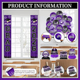Graduation Decorations 2026 Purple Graduation Party Decor Set include