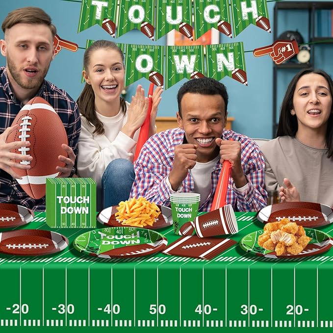 Football Party Supplies Kit Includes Dinner Plates Dessert Plates