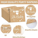 96Pcs Neutral Baby Shower Party Decorations Boho Baby Plates and