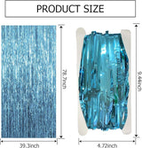 20 Pack Blue Backdrop Curtain Tinsel Streamers Ocean Themed Decor