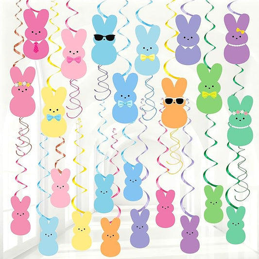 30Pcs Easter Hanging Decorations Bunny Hanging Easter Decorations