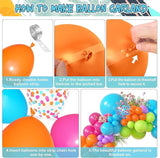 Amandir 153pcs Summer Tropical Balloon Arch Garland Kit Different