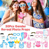 Baby Gender Reveal Party Favors Supplies Ideas Team Boy or Girl Pins