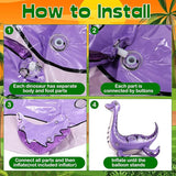 10 Pcs Giant Dinosaur Balloons 4d Dino Aluminum Foil Self Standing