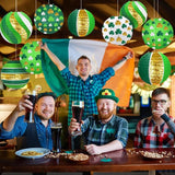 St Patricks Day Decorations Paper Lanterns 8 Round Hanging Green