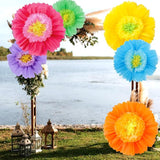 Giegxin 6 Pcs Colorful/Pink/White/Pastel/Rose Red/Orange Giant Paper