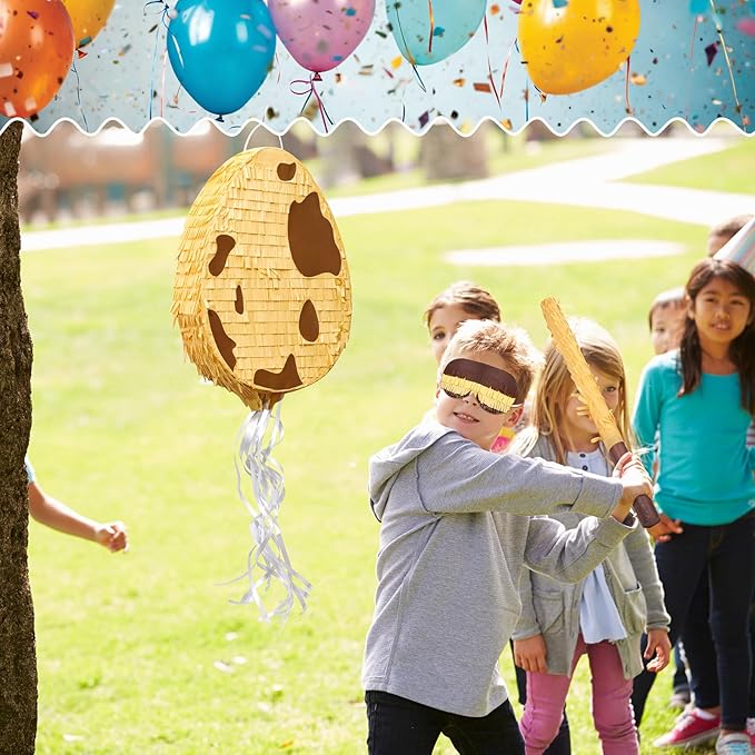 Lenwen Dinosaur Easter Egg Piñata 16 x 12 x 3 in Pull String Easter